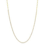 Load image into Gallery viewer, 2 5/8 Ctw Round Cut Diamond Paperclip Chain Tennis Necklace in 14K Yellow Gold