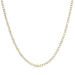 Load image into Gallery viewer, 2 5/8 Ctw Round Cut Diamond Paperclip Chain Tennis Necklace in 14K Yellow Gold