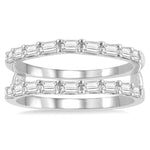 Load image into Gallery viewer, 3/4 Ctw Baguette Diamond Insert Ring in 14K White Gold