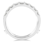 Load image into Gallery viewer, 3/4 Ctw Baguette Diamond Insert Ring in 14K White Gold