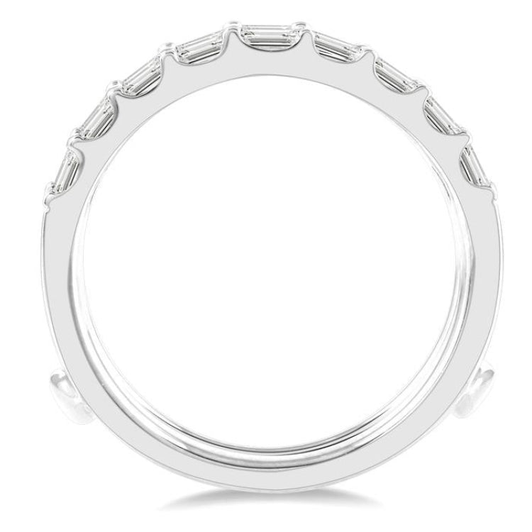 3/4 Ctw Baguette Diamond Insert Ring in 14K White Gold