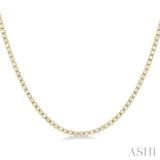 1 Ctw Round Cut Diamond Halfway Tennis Necklace in 14K Yellow Gold