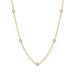 Load image into Gallery viewer, 2 Ctw Round Cut Diamond Fashion Necklace in 14K Yellow Gold