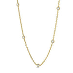 Load image into Gallery viewer, 2 Ctw Round Cut Diamond Fashion Necklace in 14K Yellow Gold