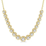 Load image into Gallery viewer, 1 Ctw Round Cut Diamond Illusion Necklace in 10K Yellow Gold