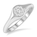 Load image into Gallery viewer, 1/4 Ctw Round Shape Lovebright Diamond Ring in 14K White Gold