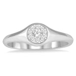 Load image into Gallery viewer, 1/4 Ctw Round Shape Lovebright Diamond Ring in 14K White Gold