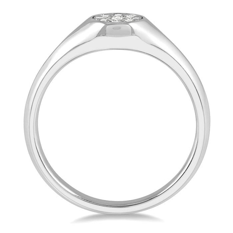 1/4 Ctw Round Shape Lovebright Diamond Ring in 14K White Gold