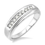 Load image into Gallery viewer, 1/6 Ctw Round Diamond Men's Ring in 14K White Gold