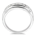 Load image into Gallery viewer, 1/6 Ctw Round Diamond Men's Ring in 14K White Gold