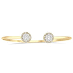 Load image into Gallery viewer, 5/8 Ctw Lovebright Round Open Cuff Diamond Bangle in 14K Yellow and White Gold
