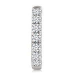 Load image into Gallery viewer, 2 Ctw Round Cut Diamond Hoop Earrings in 14K White gold
