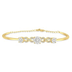 Load image into Gallery viewer, 3/4 Ctw Round Cut Diamond Lovebright Bracelet in 14K Yellow and White Gold