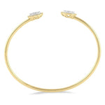 Load image into Gallery viewer, 5/8 Ctw Oval Shape Lovebright Open Cuff Diamond Bangle in 14K Yellow and White Gold