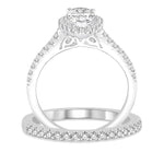 Load image into Gallery viewer, 3/4 Ctw Diamond Bridal Set with 5/8 Ctw Pear Cut Engagement Ring and 1/6 Ctw Wedding Band in 14K White Gold