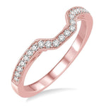 Load image into Gallery viewer, 1/4 Ctw Round Cut Diamond Wedding Band in 14K Rose Gold