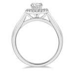Load image into Gallery viewer, 5/8 Ctw Round Cut Diamond Ladies Engagement Ring with 1/2 Ct Round Cut Center Stone in 14K White Gold
