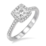 Load image into Gallery viewer, 1/4 Ctw Diamond Semi-Mount Engagement Ring in 14K White Gold
