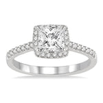 Load image into Gallery viewer, 1/4 Ctw Diamond Semi-Mount Engagement Ring in 14K White Gold