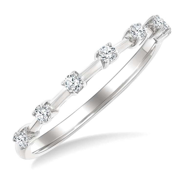 1/5 Ctw Round Cut Diamond Fashion Band in 10K White Gold