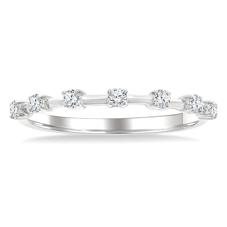 1/5 Ctw Round Cut Diamond Fashion Band in 10K White Gold