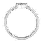 Load image into Gallery viewer, 1/10 Ctw Heart Charm Round Cut Diamond Petite Fashion Ring in 14K White Gold