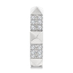 Load image into Gallery viewer, 1/4 Ctw Round Cut Diamond Pyramid Huggie Earrings in 10K White Gold