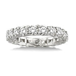 Load image into Gallery viewer, 3 Ctw Round Cut Diamond Eternity Band in 18K White Gold