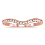 Load image into Gallery viewer, 1/5 Ctw Round Cut Diamond Wedding Band in 14K Rose Gold