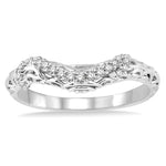 Load image into Gallery viewer, 1/6 Ctw Round Cut Diamond Wedding Band in 14K White Gold