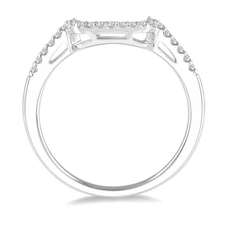 1/5 Ctw Round Cut Diamond Wedding Band in 14K White Gold