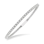 Load image into Gallery viewer, 2 Ctw Round Cut Flexible Diamond Bangle in 14K White Gold