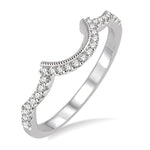 Load image into Gallery viewer, 1/6 Ctw Round Cut Diamond Wedding Band in 14K White Gold