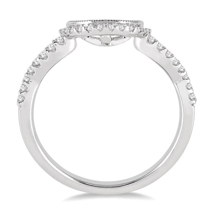 1/6 Ctw Round Cut Diamond Wedding Band in 14K White Gold