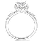 Load image into Gallery viewer, 1/2 Ctw Diamond Engagement Ring with 1/4 Ct Princess Cut Center Stone in 14K White Gold