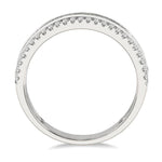 Load image into Gallery viewer, 3/8 Ctw Split Baguette and Round Cut Diamond Fashion Band in 14K White Gold