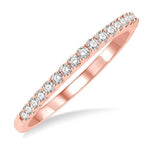 Load image into Gallery viewer, 1/4 Ctw Round Cut Diamond Wedding Band in 14K Rose Gold