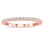 Load image into Gallery viewer, 1/4 Ctw Round Cut Diamond Wedding Band in 14K Rose Gold