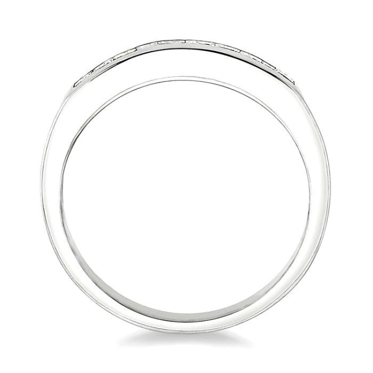1/4 Ctw Princess Cut Diamond Wedding Band in 14K White Gold