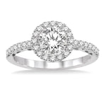 Load image into Gallery viewer, 3/8 Ctw Diamond Semi-Mount Engagement Ring in 14K White Gold