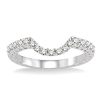 Load image into Gallery viewer, 1/3 Ctw Round Cut Diamond Wedding Band in 14K White Gold