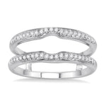 Load image into Gallery viewer, 1/5 Ctw Round Cut Diamond Insert Ring in 14K White Gold