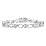 Load image into Gallery viewer, 3 1/3 Ctw Lovebright Round Cut Diamond Bracelet in 14K White Gold