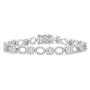 3 1/3 Ctw Lovebright Round Cut Diamond Bracelet in 14K White Gold