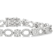 3 1/3 Ctw Lovebright Round Cut Diamond Bracelet in 14K White Gold