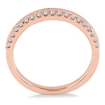 Load image into Gallery viewer, 1/4 Ctw Round Cut Diamond Wedding Band in 14K Rose Gold