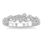 Load image into Gallery viewer, 1/20 Ctw Round Cut Diamond Wedding Band in 14K White Gold