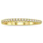 Load image into Gallery viewer, 1/6 Ctw Round Cut Diamond Wedding Band in 14K Yellow Gold