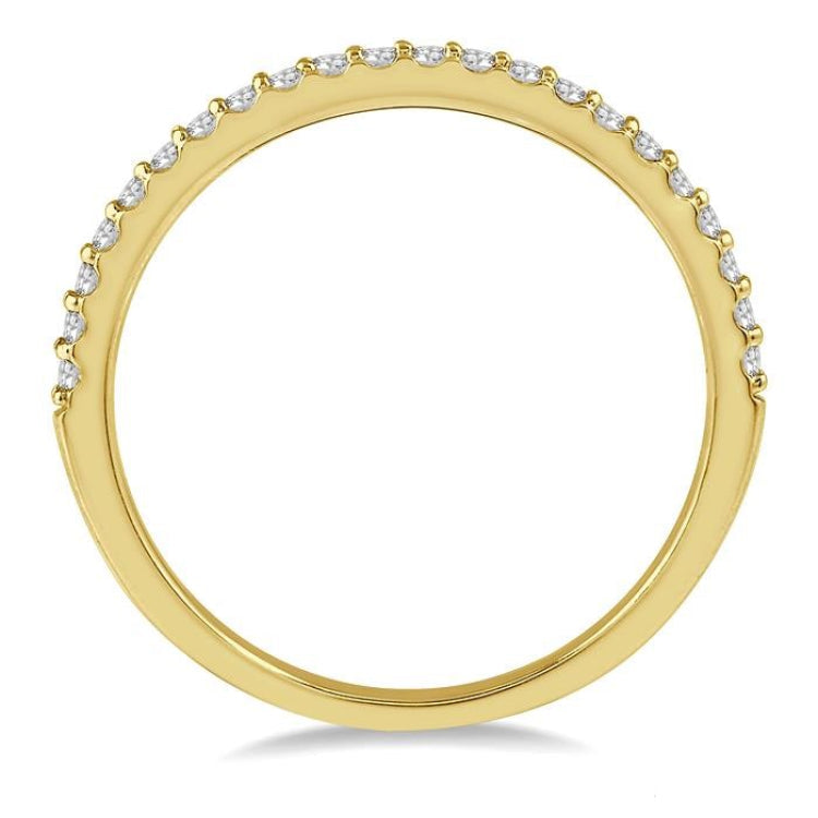 1/6 Ctw Round Cut Diamond Wedding Band in 14K Yellow Gold