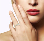 Load image into Gallery viewer, 2 Ctw Lattice Round Cut Diamond Wedding Band in 14K Yellow Gold